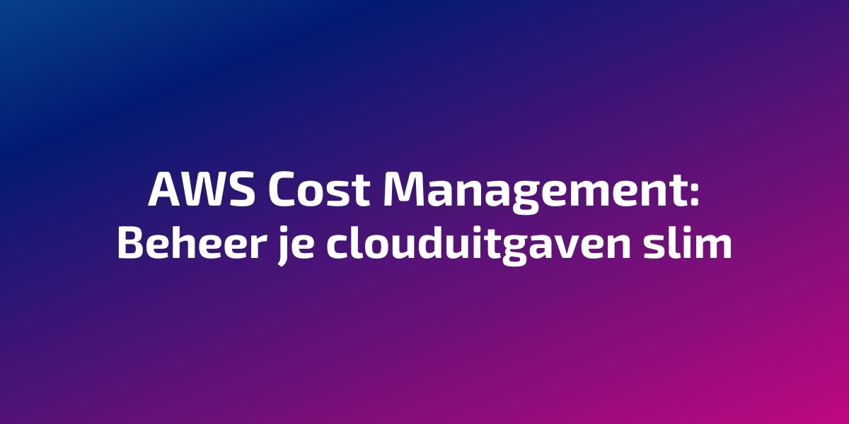 AWS Cost Management: Beheer en optimaliseer je Amazon Cloud-kosten